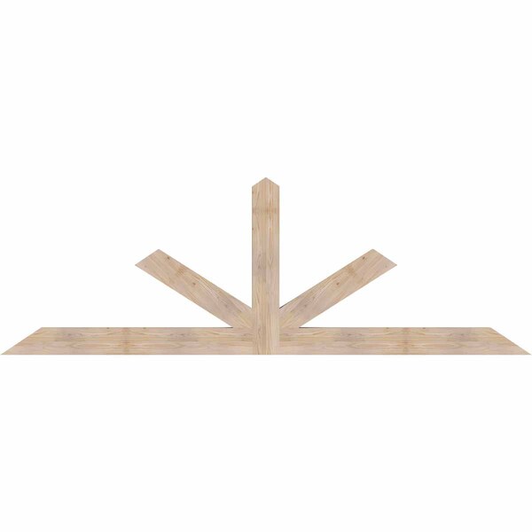 Ekena Millwork Saratoga Smooth Timber Gable Bracket, Douglas Fir, 108"W x 36"H x 3 1/2"D x 5 1/2"F, 8/12 Pitch GBW108X36X0406SAR00SDF - main
